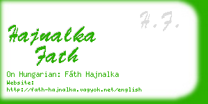 hajnalka fath business card
